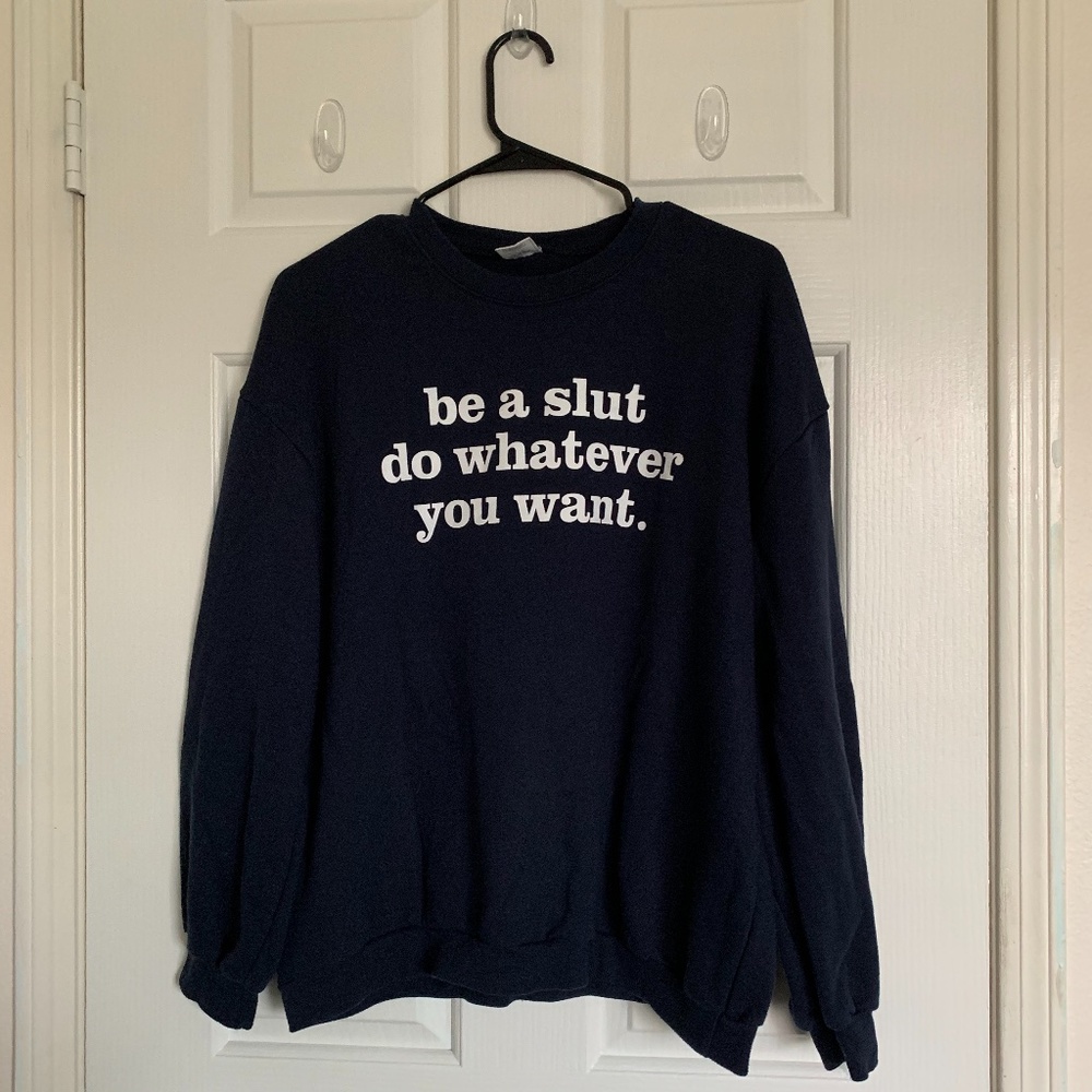Crew Neck Navy Sweater